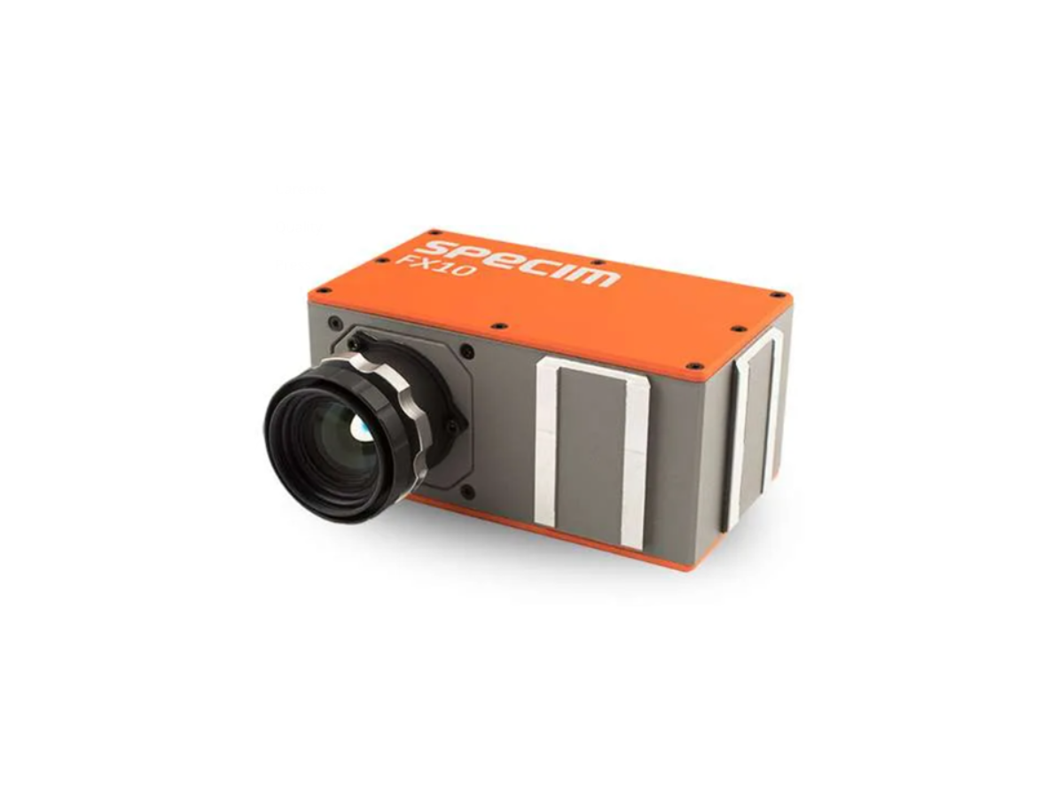 Specim FX10 VNIR hyperspectral camera with mounted objective lens