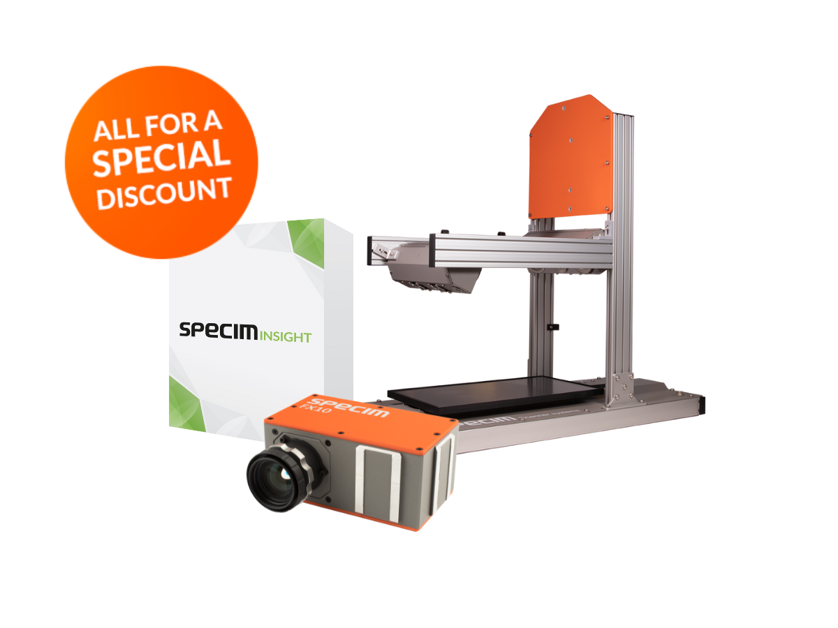 VNIR Labset bundle components including LabScanner 40x20, Specim FX10 and SpecimINSIGHT