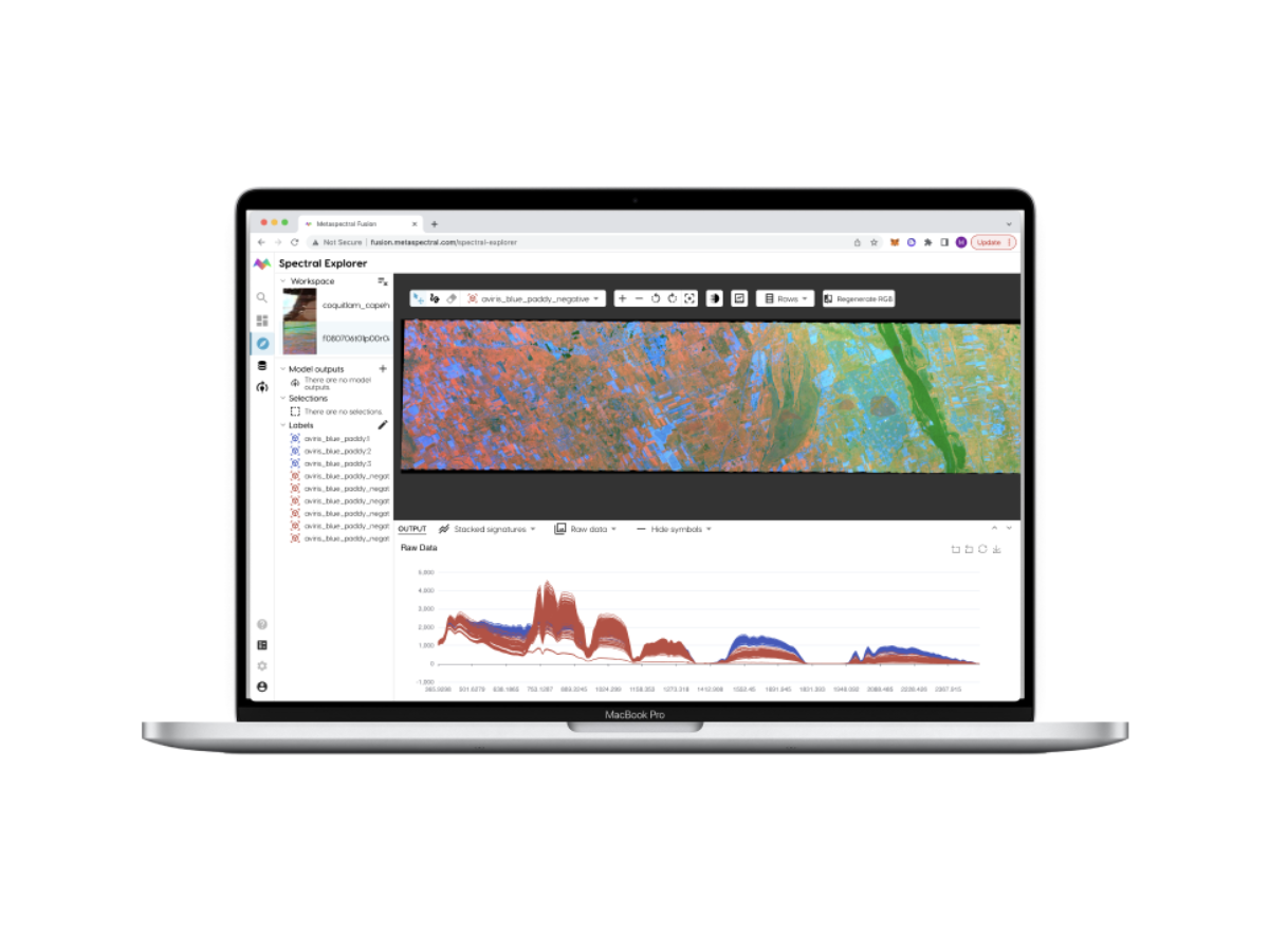 Laptop with metaspectral fusion user interface 