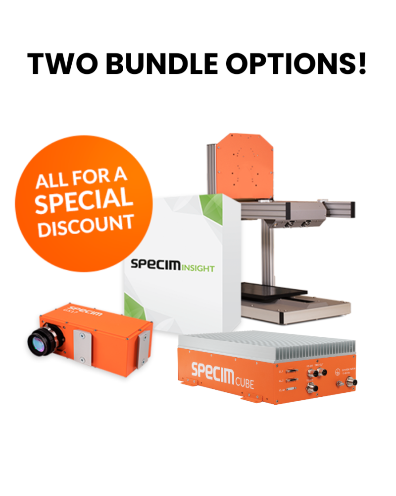 GX17 bundle components including GX17 hyperspectral cameras, Labscanner 40x20, INSIGHT software and Specim CUBE