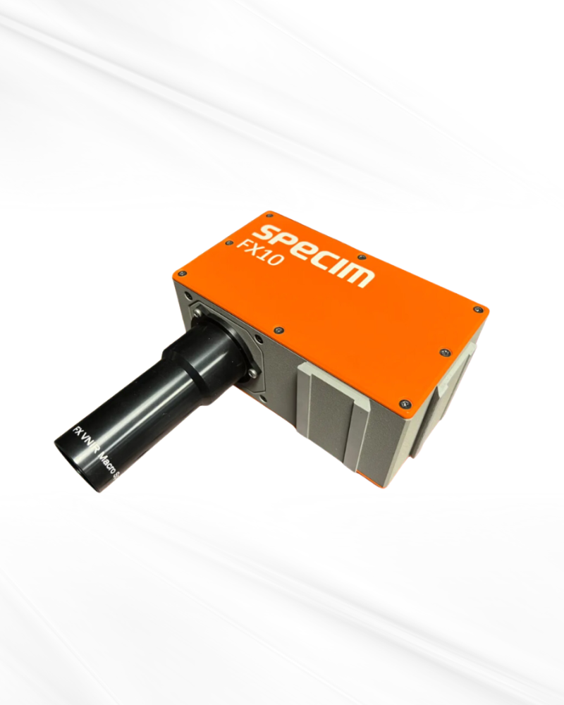 Specim FX10 camera with Macro objective lens mounted
